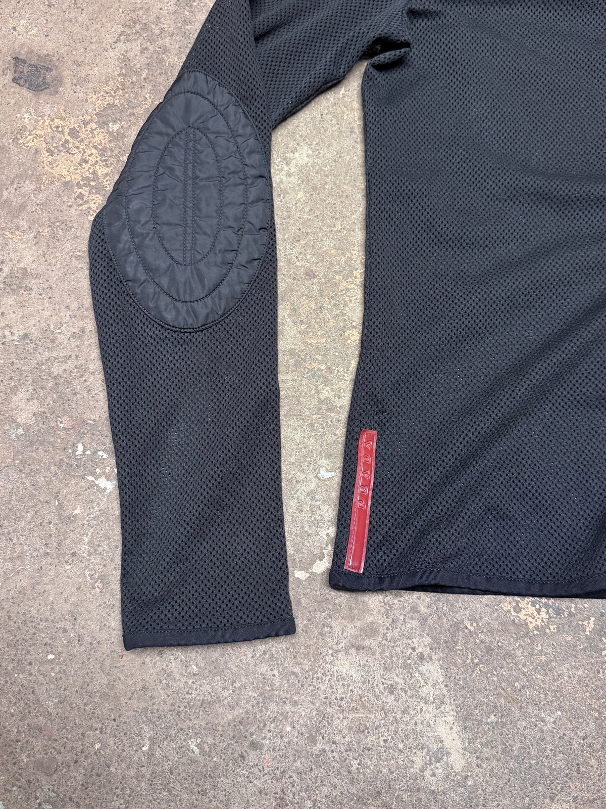 SS00 Prada Sport Black Hooded Mesh Jacket